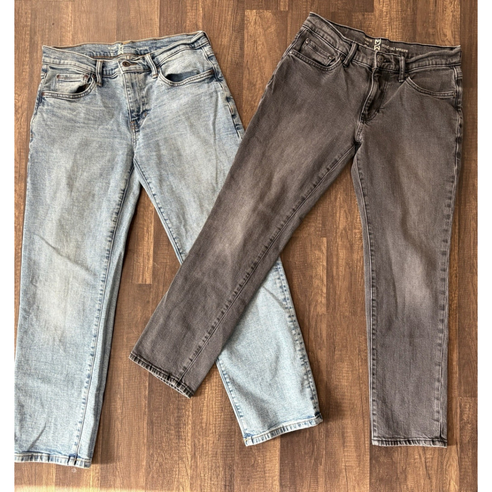 Mutual Weave Mens Jeans The Relaxed The Athletic Lot Of 2 29 X 30 Black Blue - Picture 5 of 9
